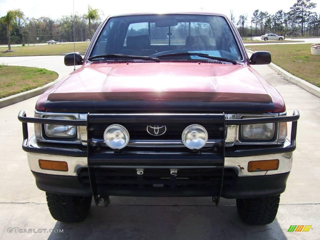 1993 Pickup Deluxe Extended Cab 4x4 - Garnet Red Pearl / Gray photo #8
