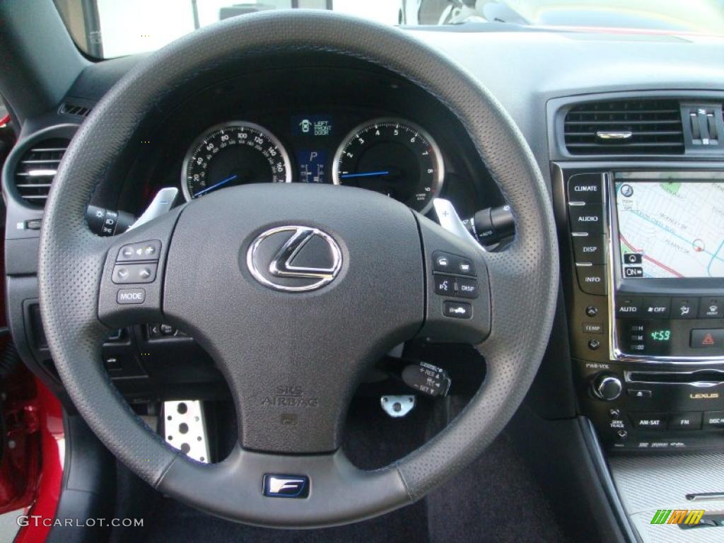 2009 Lexus IS F Alpine Steering Wheel Photo #46260802