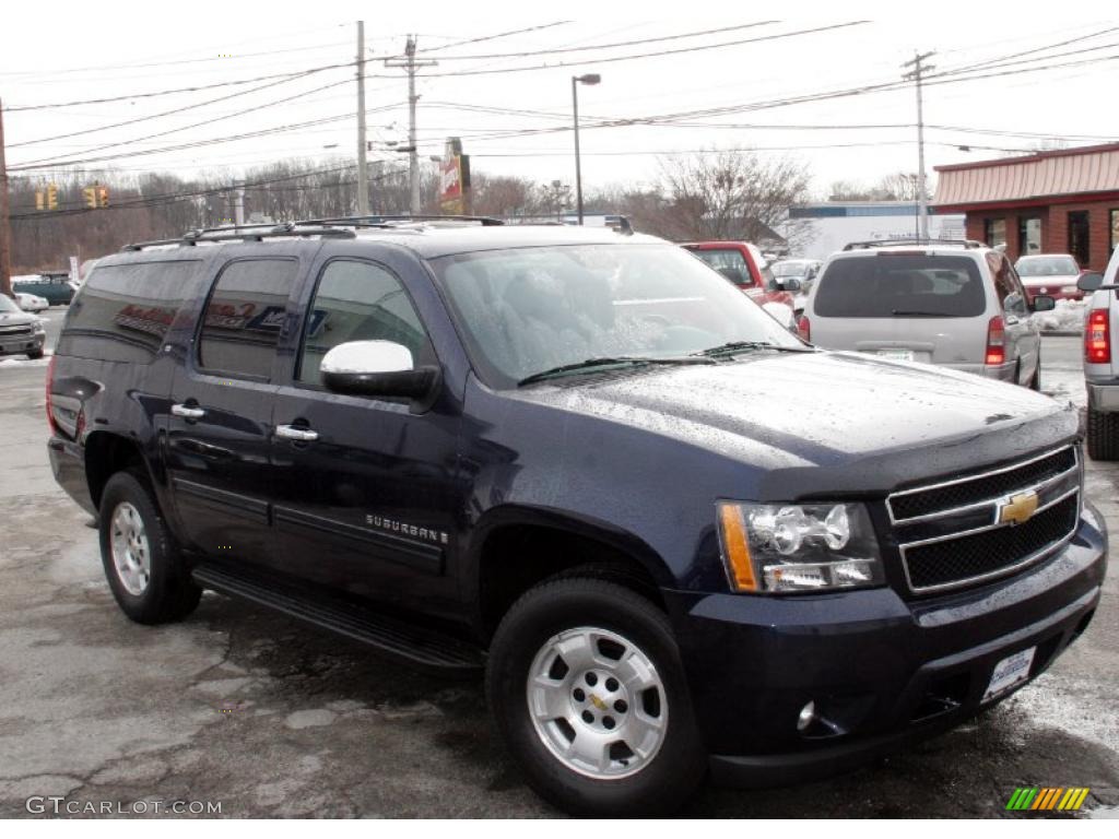 2009 Suburban LT 4x4 - Dark Blue Metallic / Ebony photo #3