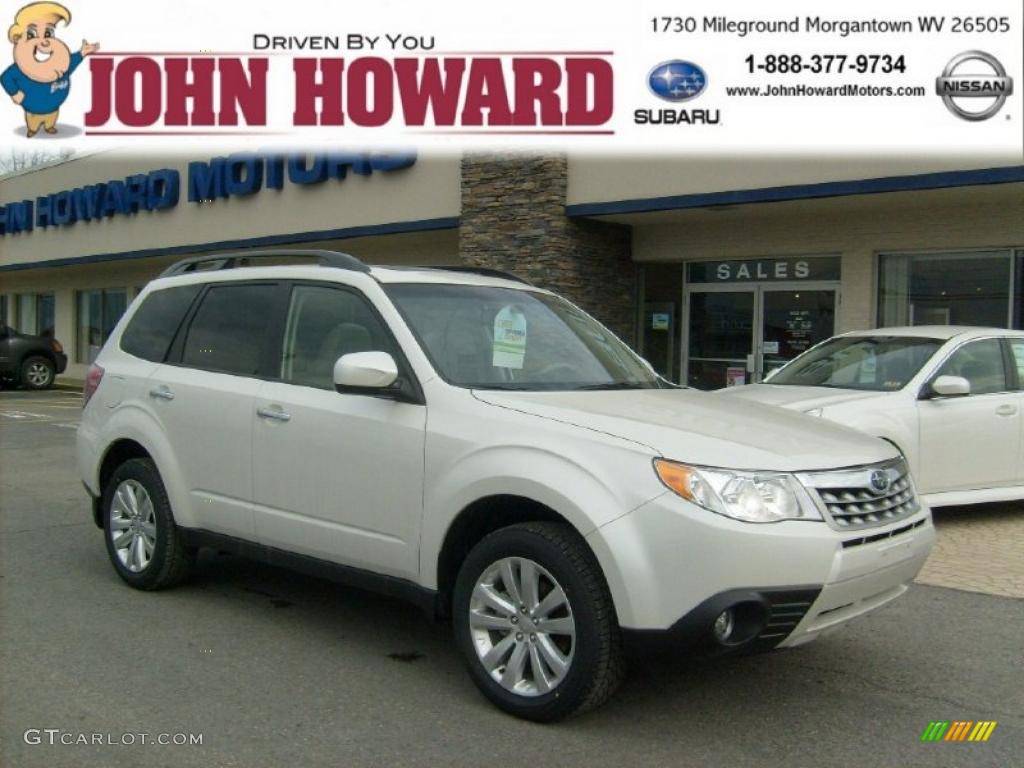 2011 Forester 2.5 X Limited - Satin White Pearl / Platinum photo #1