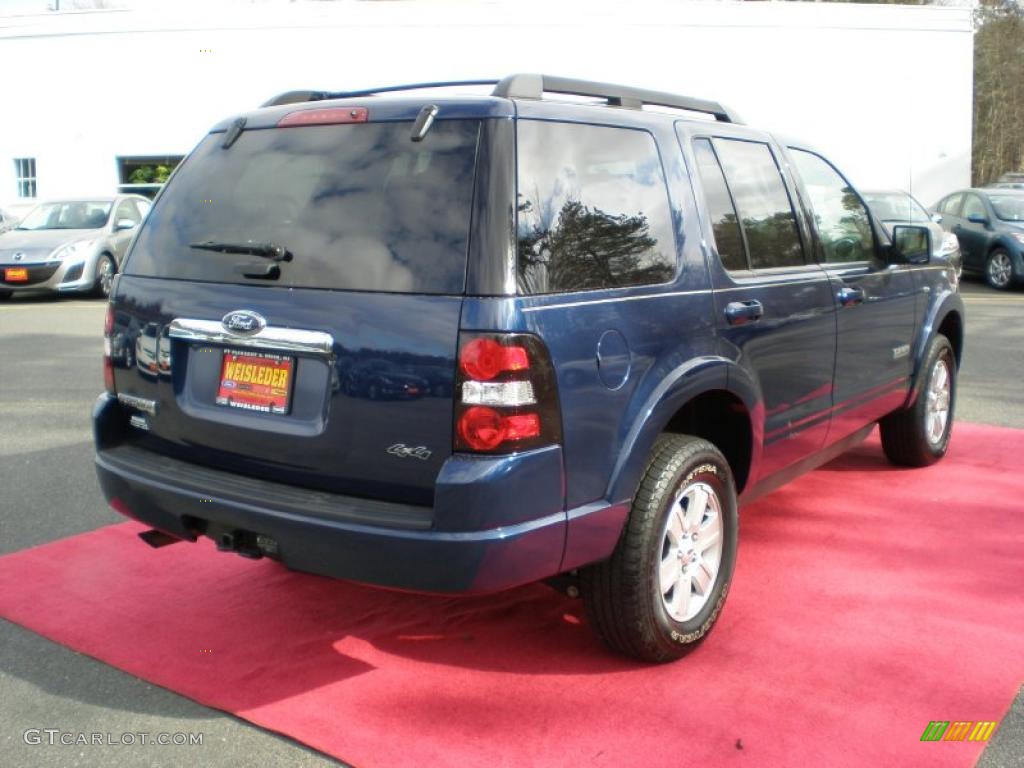 2008 Explorer XLT 4x4 - Dark Blue Pearl Metallic / Camel photo #6