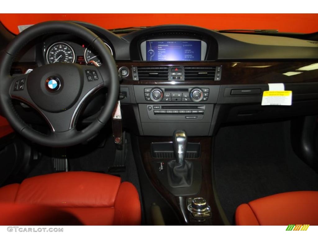 2011 3 Series 328i Convertible - Mineral White Metallic / Coral Red/Black Dakota Leather photo #5