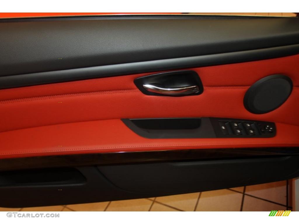 2011 3 Series 328i Convertible - Mineral White Metallic / Coral Red/Black Dakota Leather photo #8