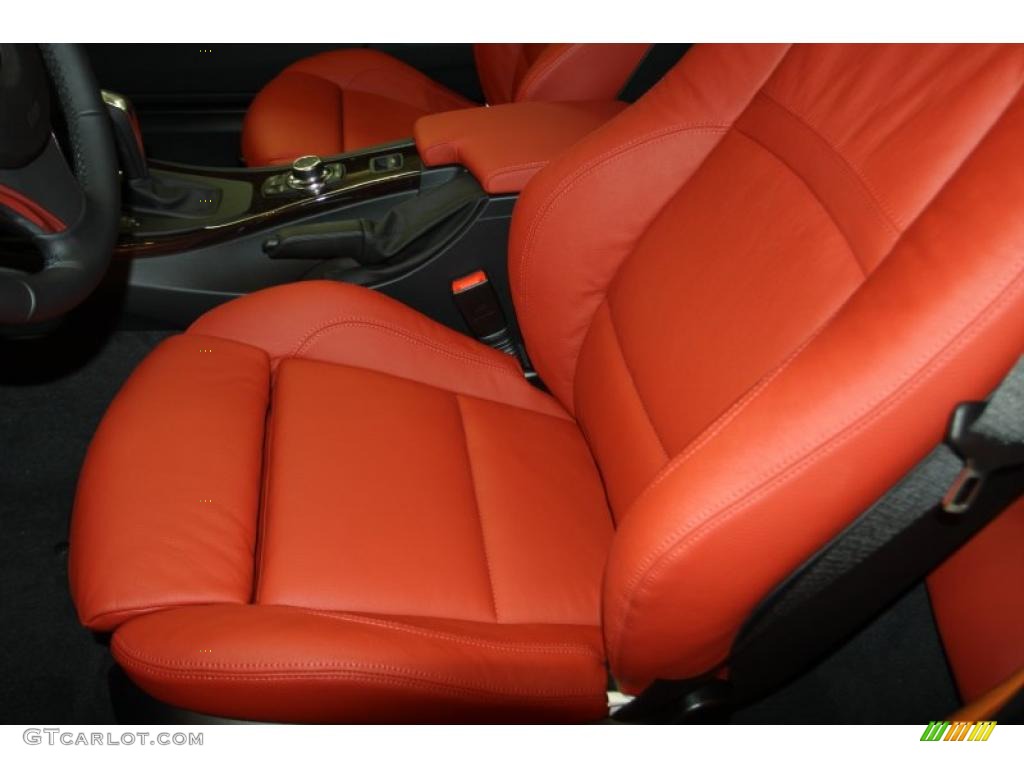 2011 3 Series 328i Convertible - Mineral White Metallic / Coral Red/Black Dakota Leather photo #9