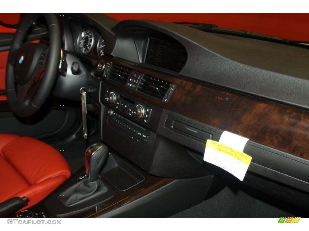 2011 3 Series 328i Convertible - Mineral White Metallic / Coral Red/Black Dakota Leather photo #14