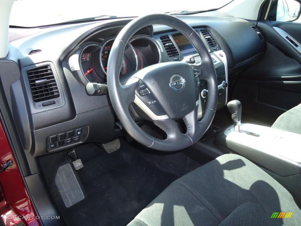 2010 Murano SL AWD - Merlot Red Metallic / Black photo #6