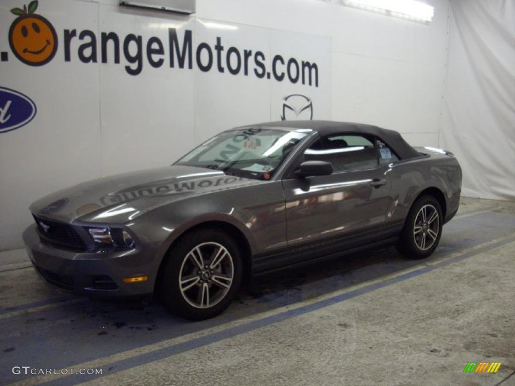 2010 Mustang V6 Premium Convertible - Sterling Grey Metallic / Charcoal Black photo #1