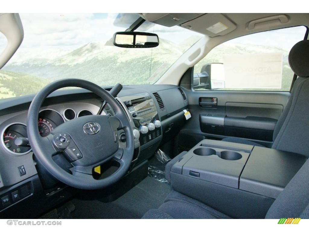 Black Interior 2011 Toyota Tundra SR5 Double Cab 4x4 Photo #46270024