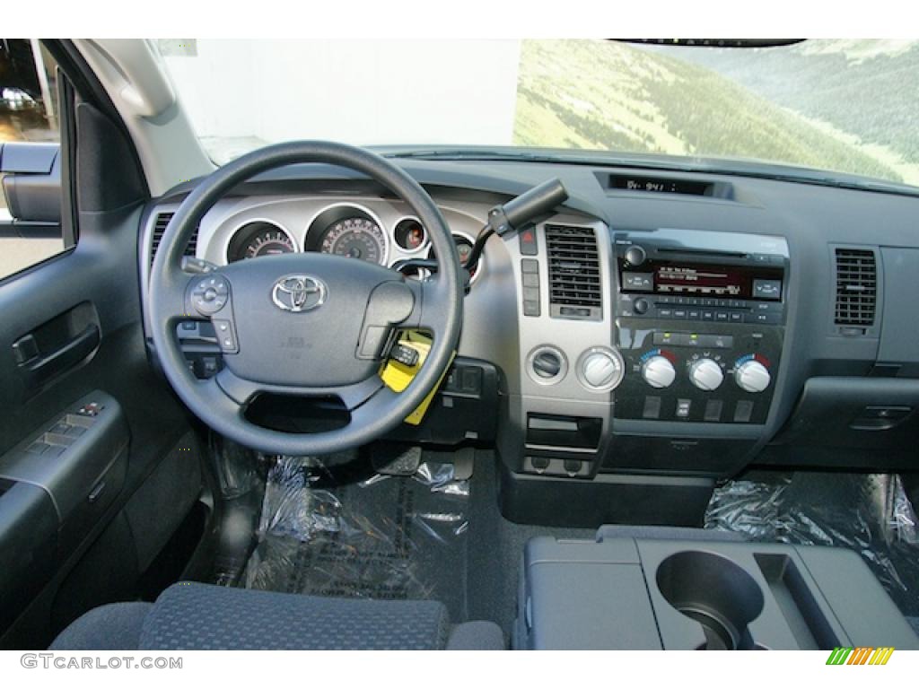2011 Toyota Tundra SR5 Double Cab 4x4 Black Dashboard Photo #46270063