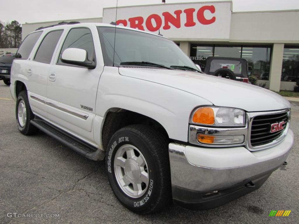 2005 Yukon SLT - Summit White / Pewter/Dark Pewter photo #1