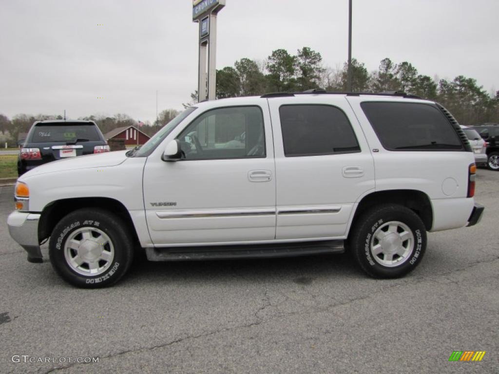 2005 Yukon SLT - Summit White / Pewter/Dark Pewter photo #4