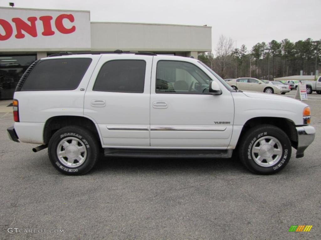 2005 Yukon SLT - Summit White / Pewter/Dark Pewter photo #7