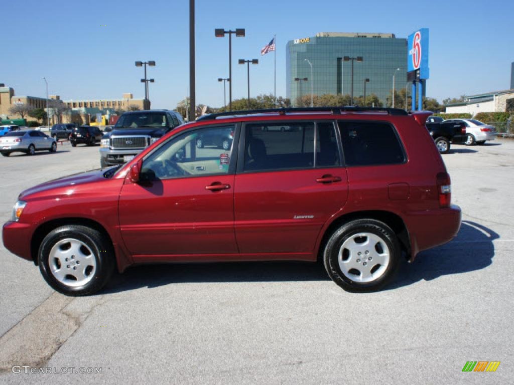 2007 Highlander Limited - Maroon / Ivory Beige photo #2