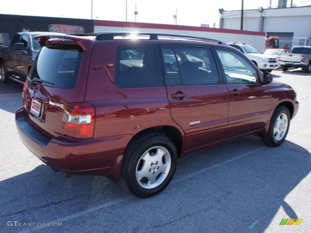 2007 Highlander Limited - Maroon / Ivory Beige photo #4