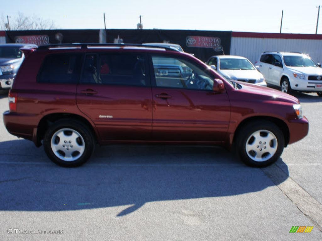 2007 Highlander Limited - Maroon / Ivory Beige photo #5
