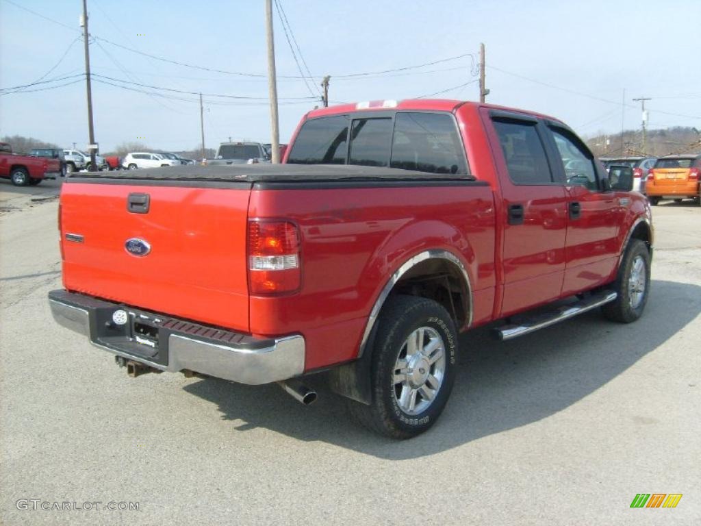 2006 F150 XLT SuperCrew 4x4 - Bright Red / Medium/Dark Flint photo #5