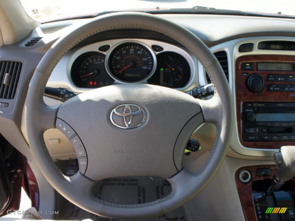 2007 Highlander Limited - Maroon / Ivory Beige photo #14