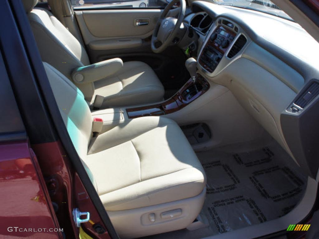 2007 Highlander Limited - Maroon / Ivory Beige photo #17