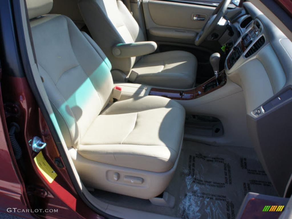 2007 Highlander Limited - Maroon / Ivory Beige photo #18