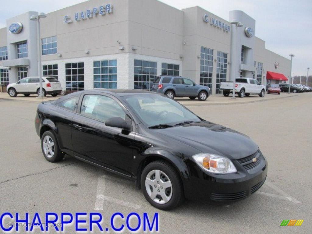 2007 Cobalt LS Coupe - Black / Gray photo #1