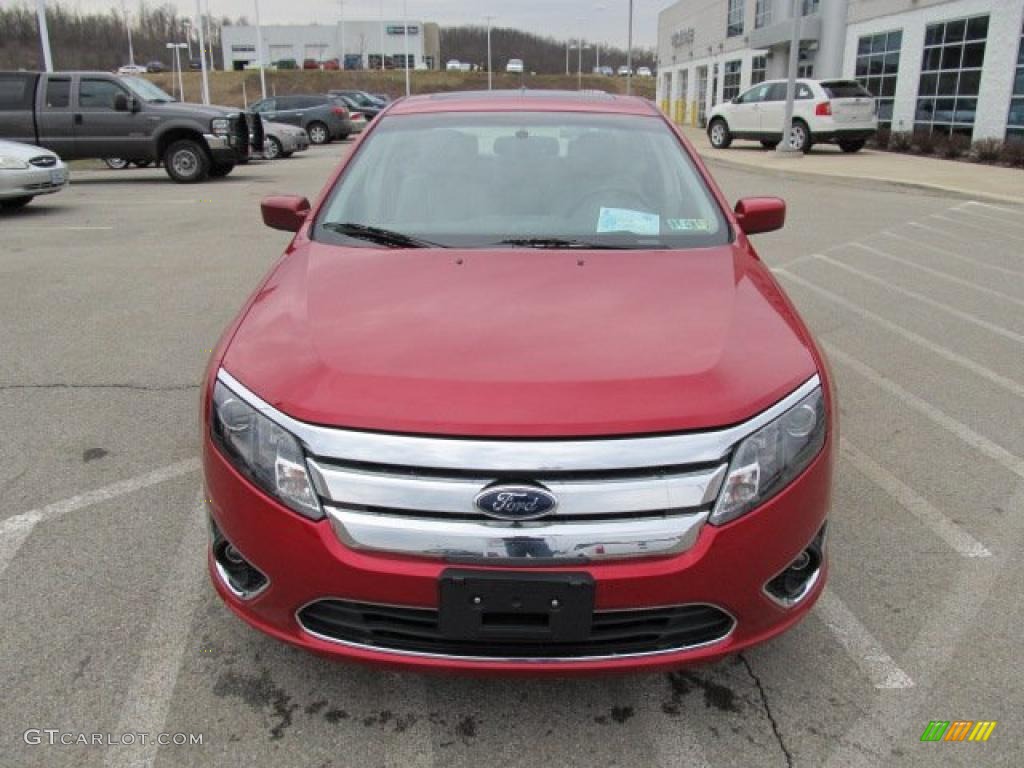 2010 Fusion SEL V6 - Sangria Red Metallic / Medium Light Stone photo #5
