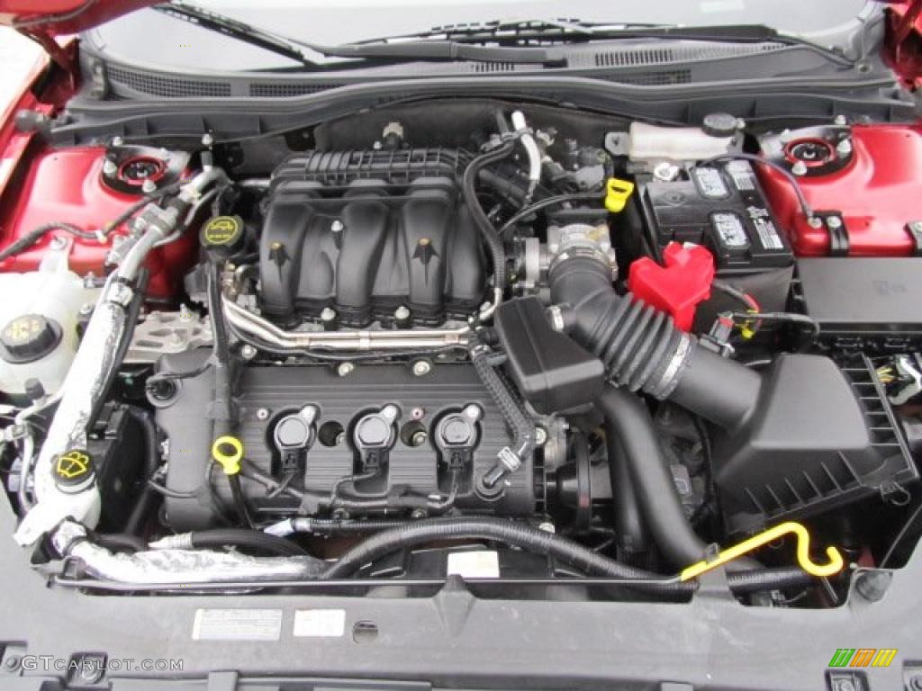 2010 Fusion SEL V6 - Sangria Red Metallic / Medium Light Stone photo #11
