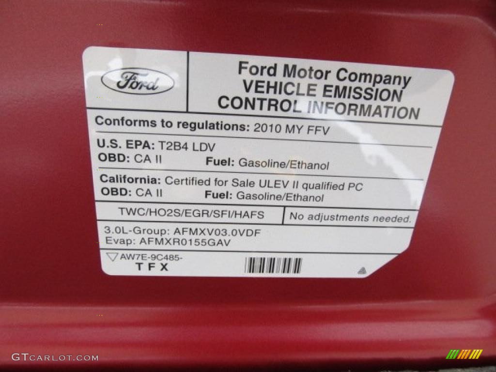2010 Fusion SEL V6 - Sangria Red Metallic / Medium Light Stone photo #12