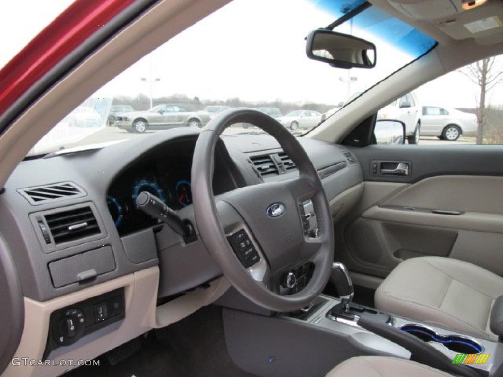 2010 Fusion SEL V6 - Sangria Red Metallic / Medium Light Stone photo #14