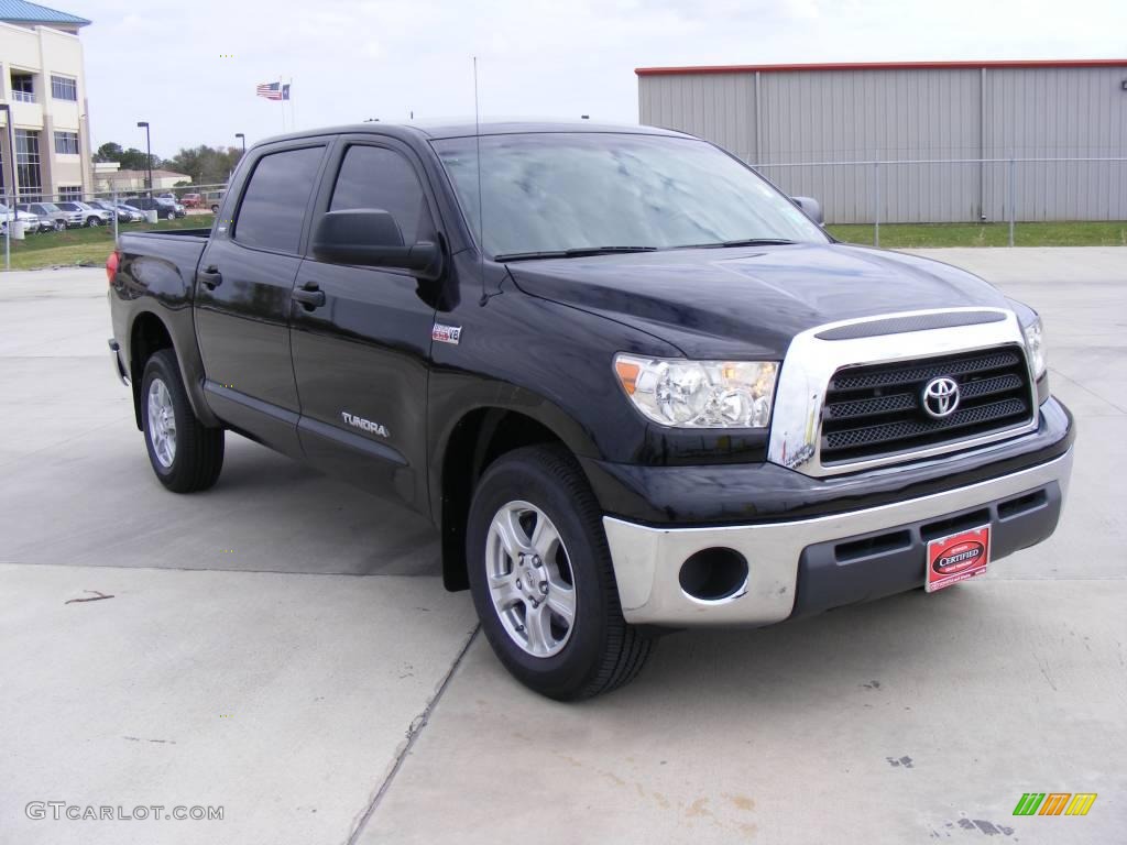 2007 Tundra SR5 CrewMax - Black / Beige photo #4