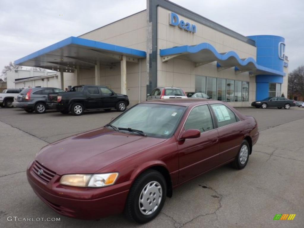 1999 Camry LE - Vintage Red Pearl / Oak photo #1