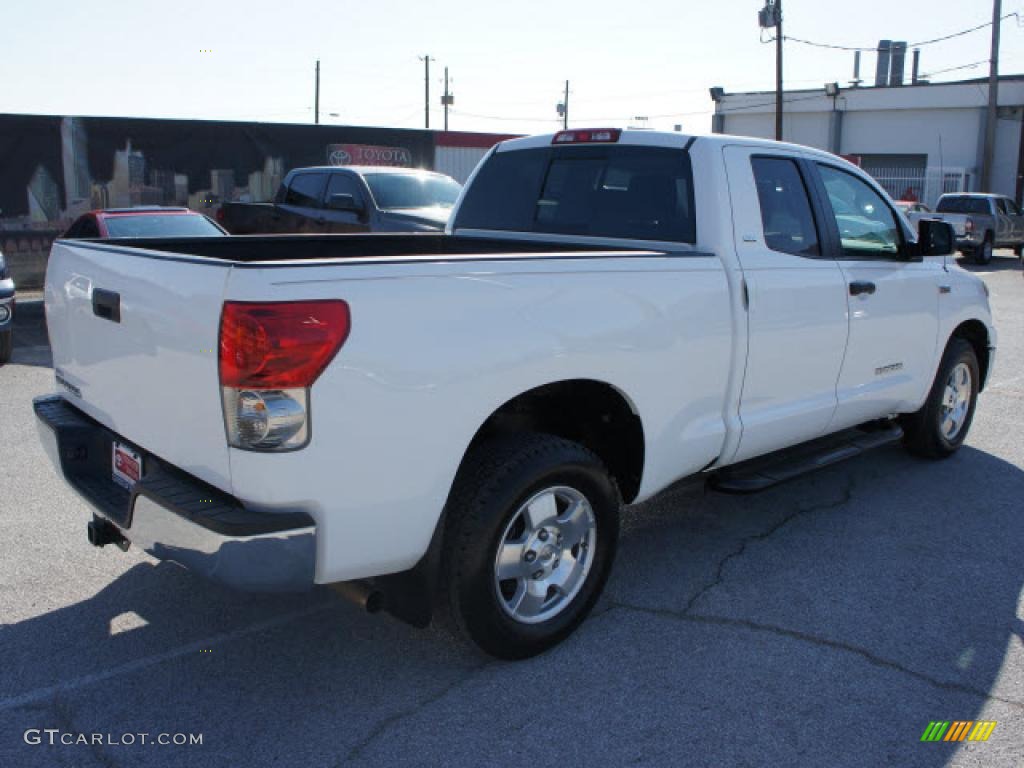 2008 Tundra SR5 Double Cab - Super White / Graphite Gray photo #4