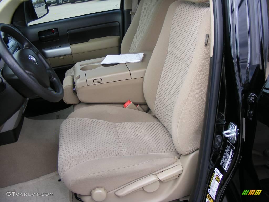 2007 Tundra SR5 CrewMax - Black / Beige photo #31