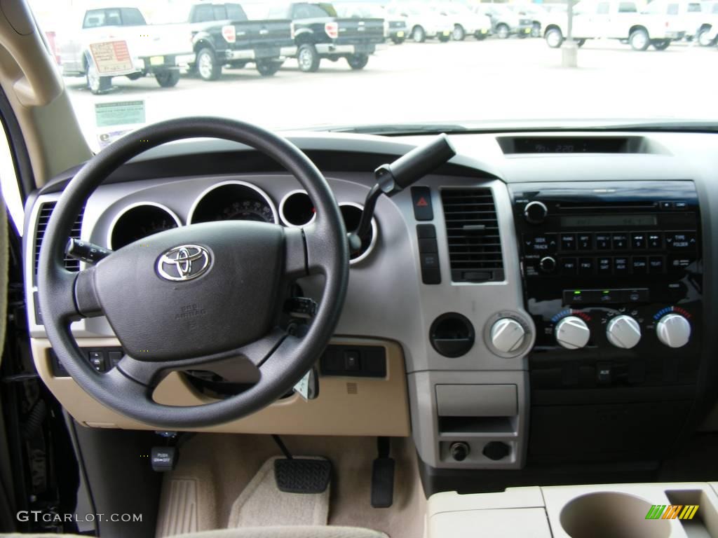 2007 Tundra SR5 CrewMax - Black / Beige photo #32