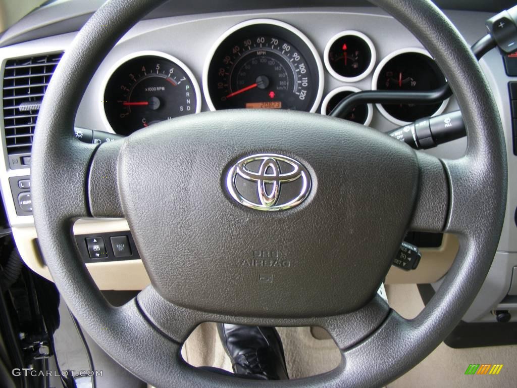 2007 Tundra SR5 CrewMax - Black / Beige photo #39