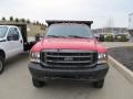 2003 Red Ford F350 Super Duty XL Crew Cab 4x4 Chassis Dump Truck  photo #2