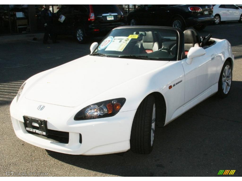 2007 S2000 Roadster - Grand Prix White / Black/Red photo #1