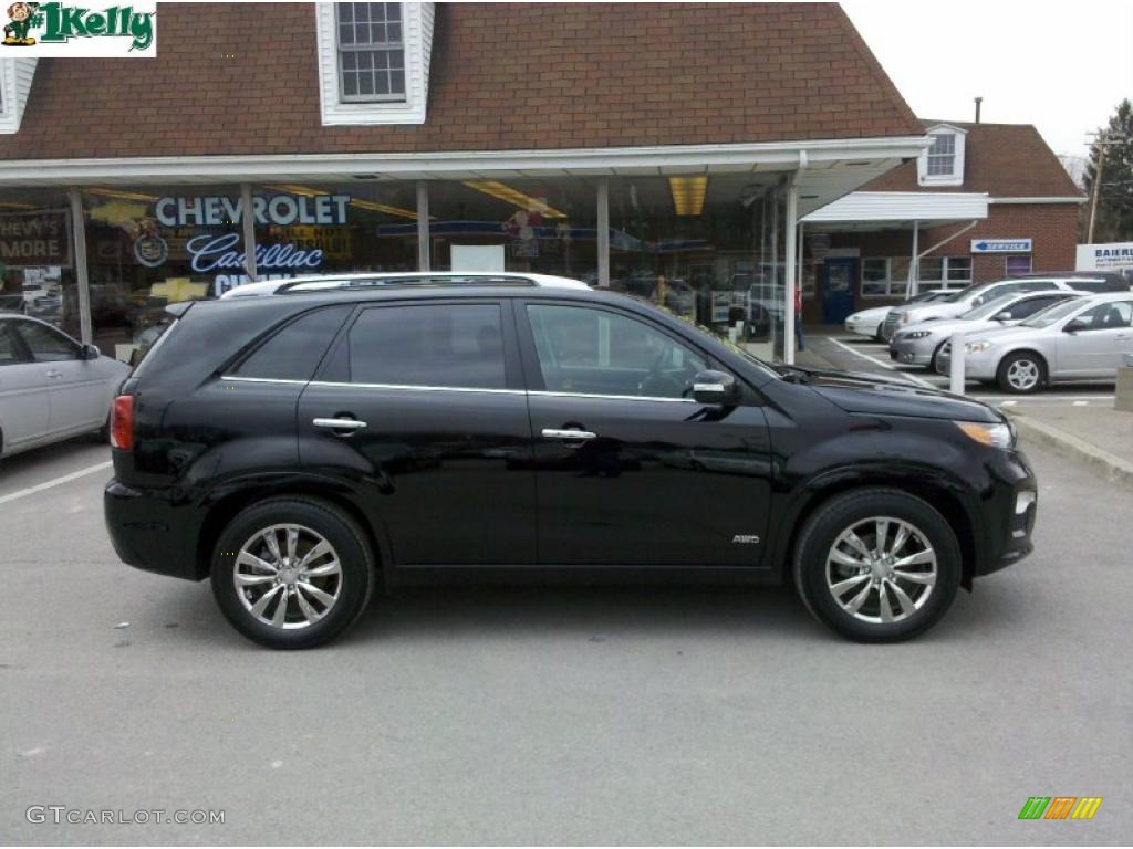 2011 Sorento SX V6 AWD - Ebony Black / Black photo #2