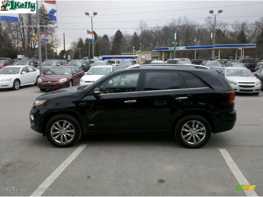 2011 Sorento SX V6 AWD - Ebony Black / Black photo #6