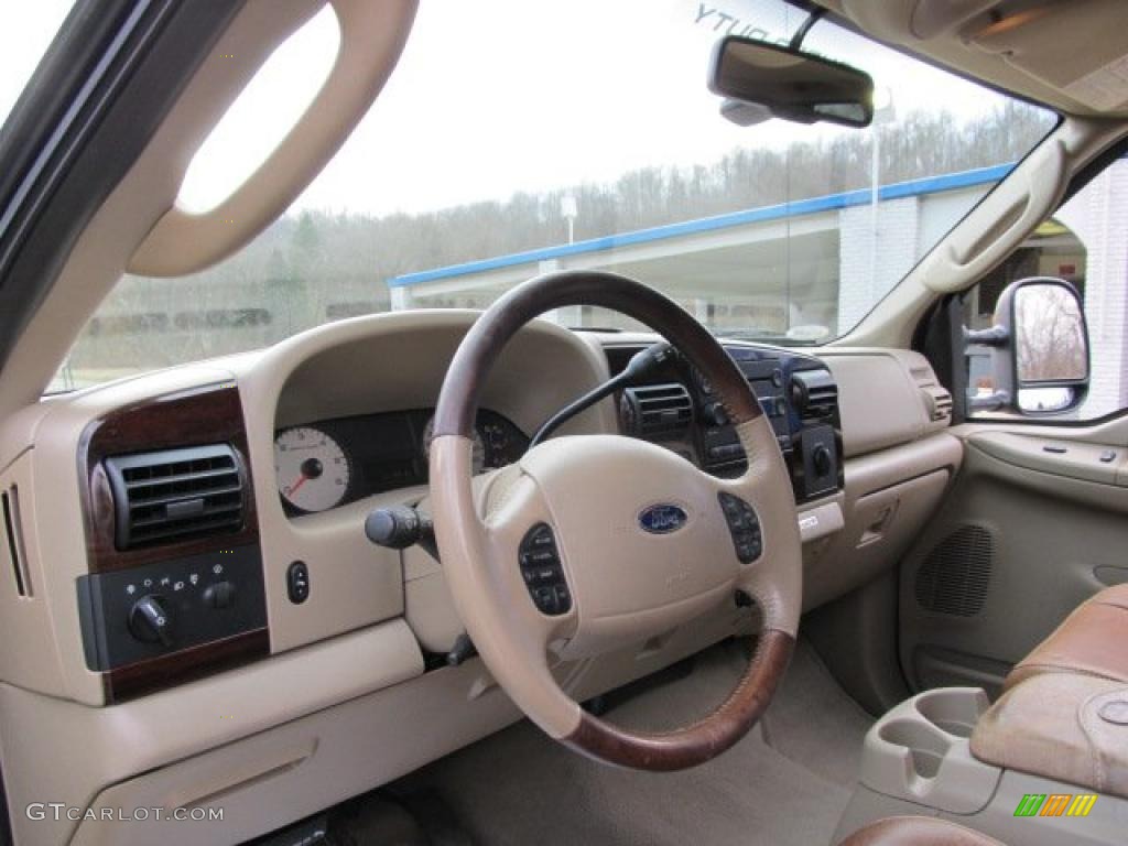 2006 Ford F250 Super Duty King Ranch Crew Cab 4x4 Castano Brown Leather Dashboard Photo #46280841