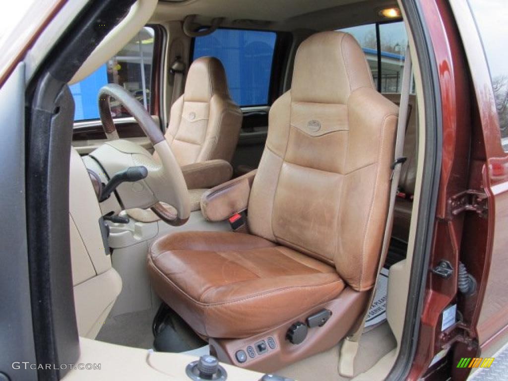 Castano Brown Leather Interior 2006 Ford F250 Super Duty King Ranch Crew Cab 4x4 Photo #46280853
