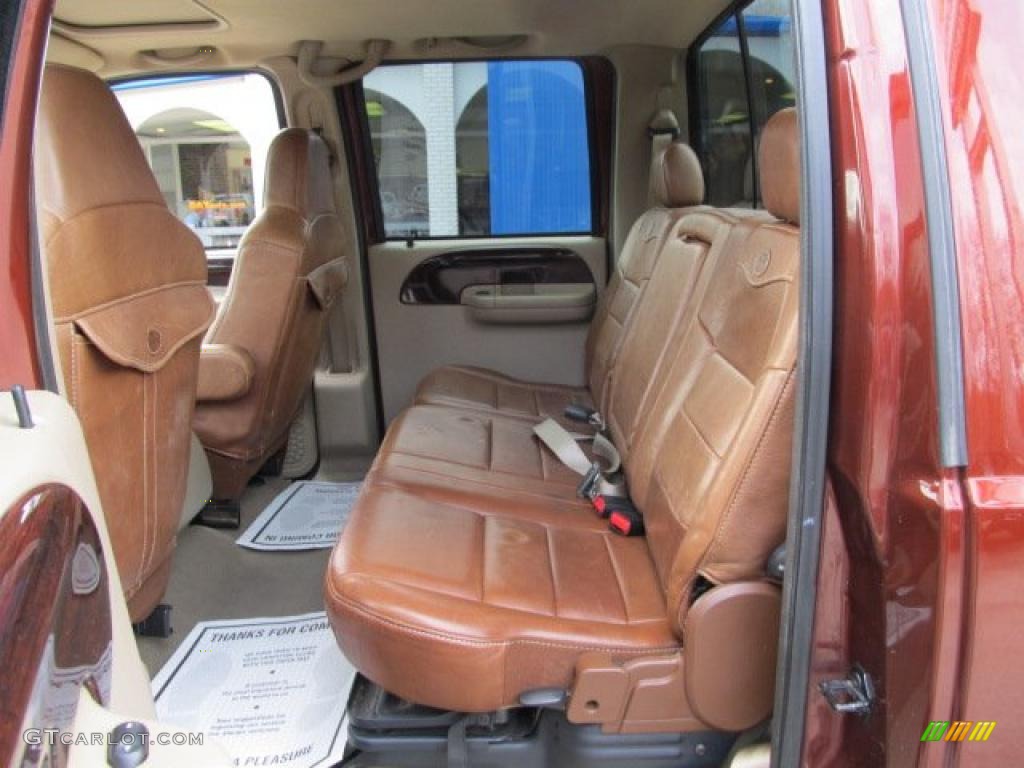 Castano Brown Leather Interior 2006 Ford F250 Super Duty