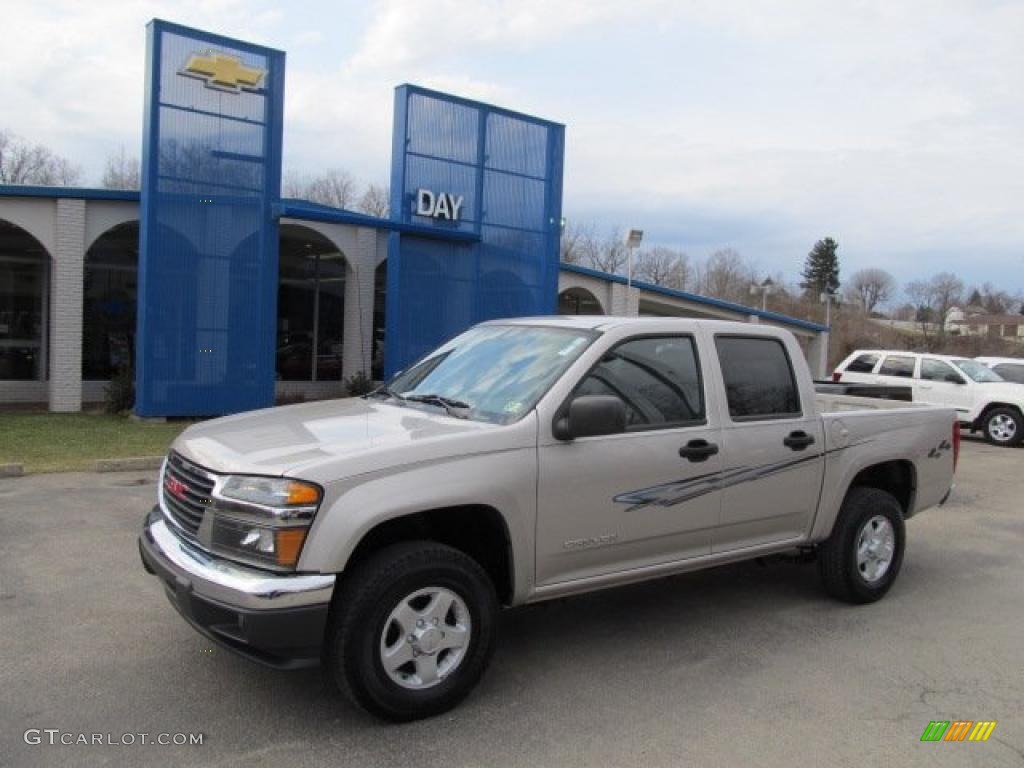 2005 Canyon SLE Crew Cab 4x4 - Silver Birch Metallic / Pewter photo #1