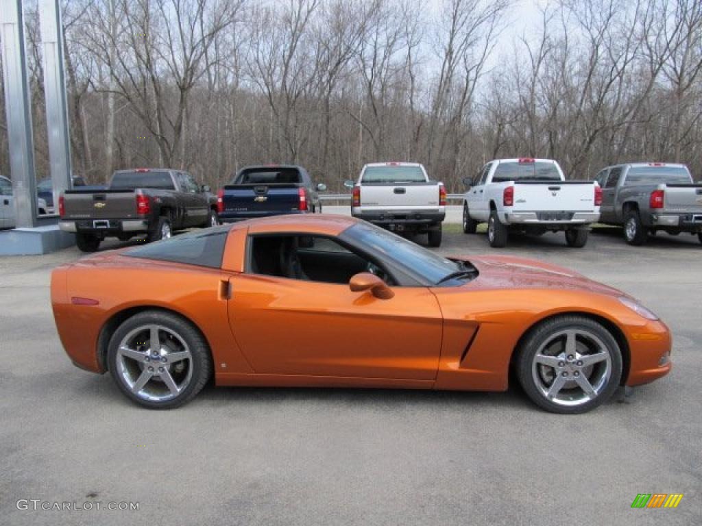 Atomic Orange Metallic 2007 Chevrolet Corvette Coupe Exterior Photo #46281435