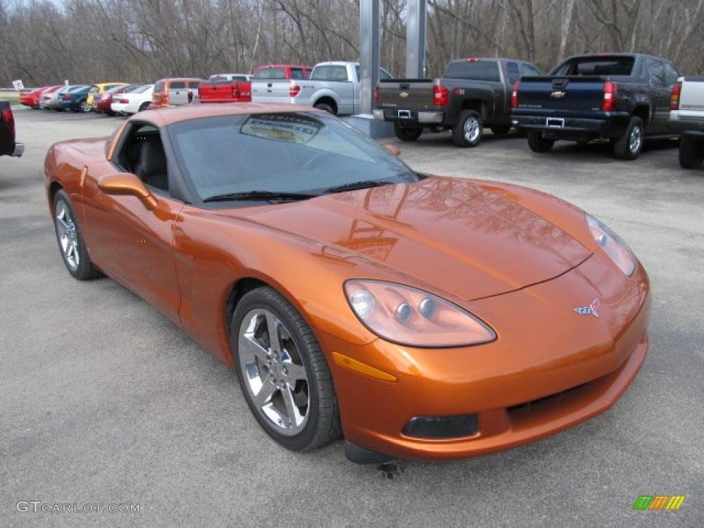 Atomic Orange Metallic 2007 Chevrolet Corvette Coupe Exterior Photo #46281447