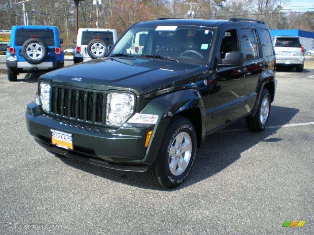 2010 Liberty Sport 4x4 - Natural Green Pearl / Dark Slate Gray photo #1