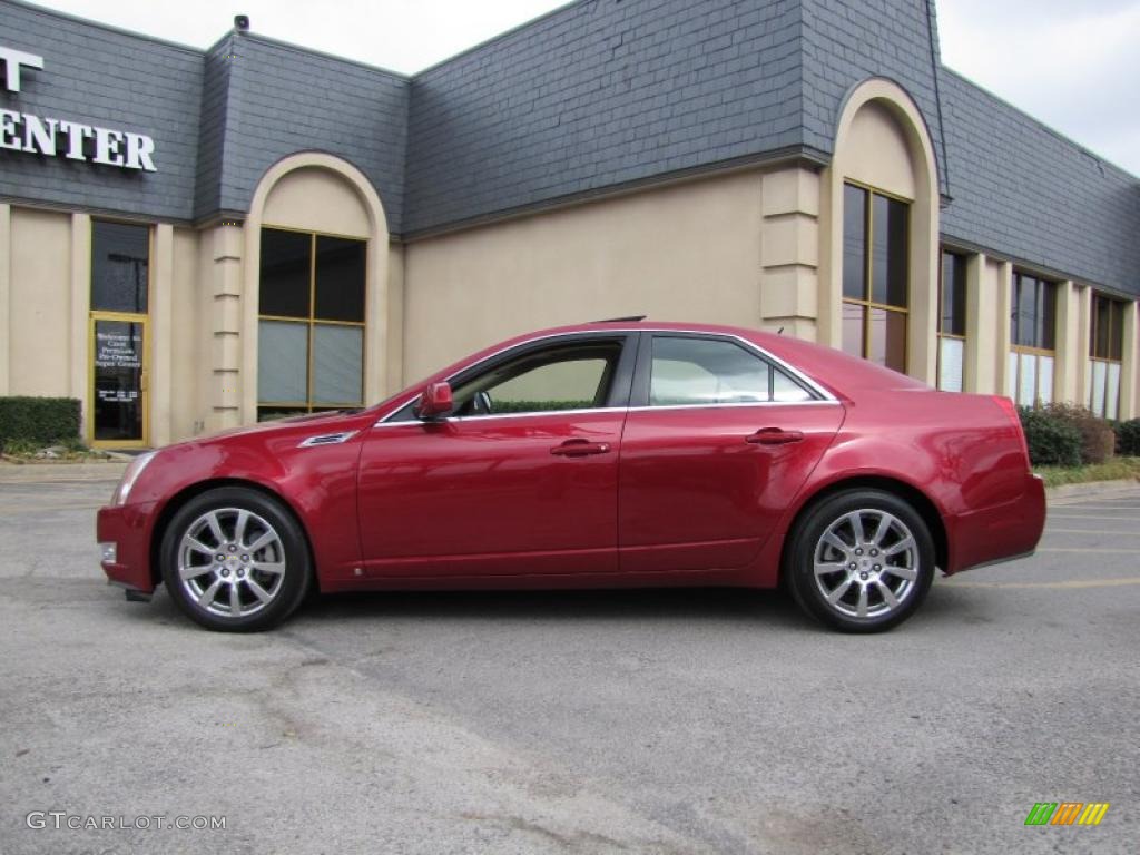 Crystal Red 2008 Cadillac CTS Sedan Exterior Photo #46283748