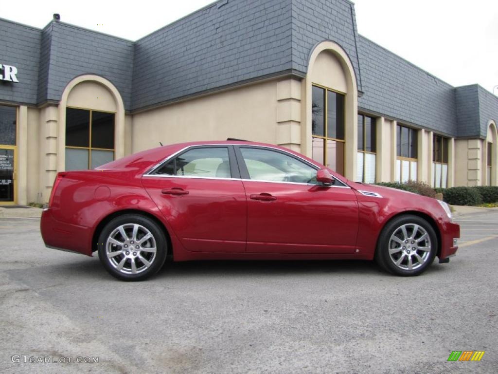Crystal Red 2008 Cadillac CTS Sedan Exterior Photo #46283787