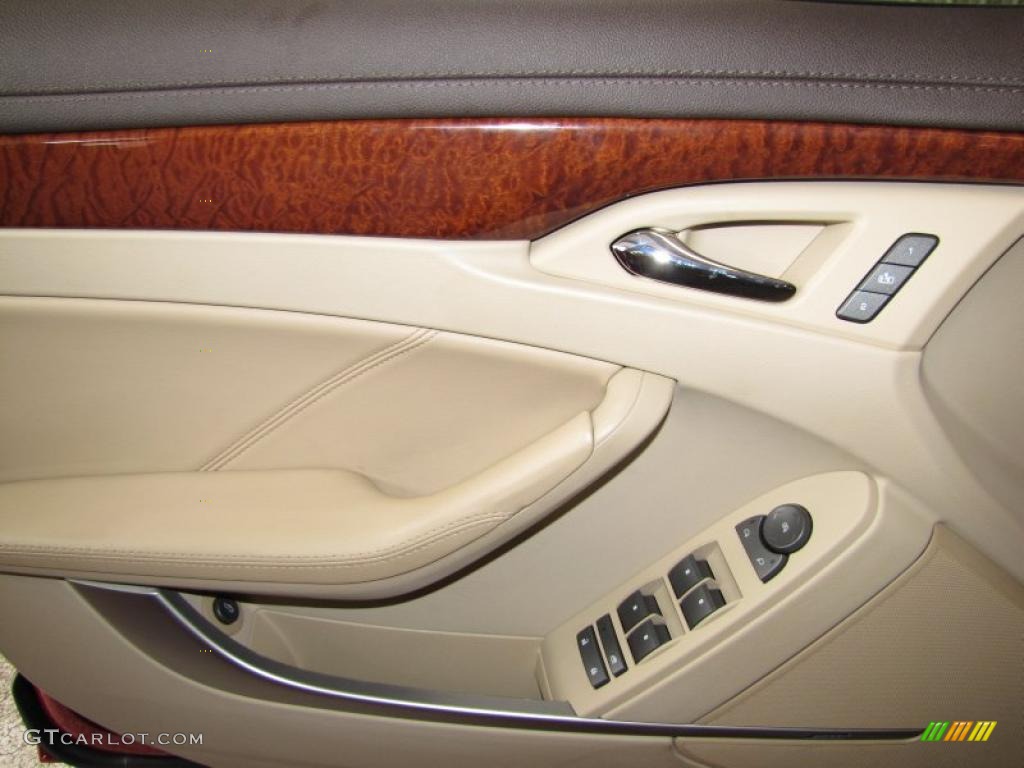 2008 Cadillac CTS Sedan Cashmere/Cocoa Door Panel Photo #46283847