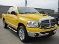 2008 Detonator Yellow Dodge Ram 1500 Big Horn Edition Quad Cab 4x4  photo #20