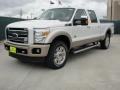 2011 White Platinum Metallic Tri-Coat Ford F250 Super Duty King Ranch Crew Cab 4x4  photo #7